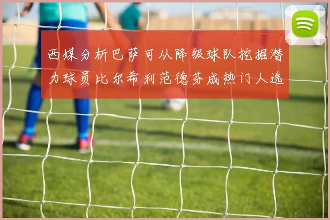 西媒分析巴萨可从降级球队挖掘潜力球员比尔希利范德芬成热门人选