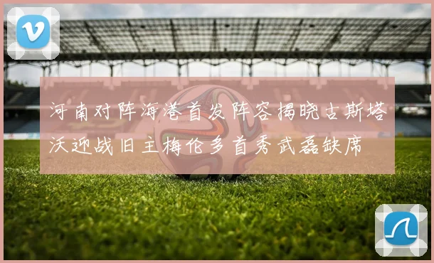 河南对阵海港首发阵容揭晓古斯塔沃迎战旧主梅伦多首秀武磊缺席